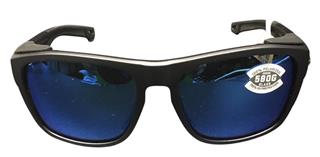 COSTA DEL MAR KING TIDE 6 BLACK PEARL FRAME 580G BLUE MIRROR SUNGLASSES